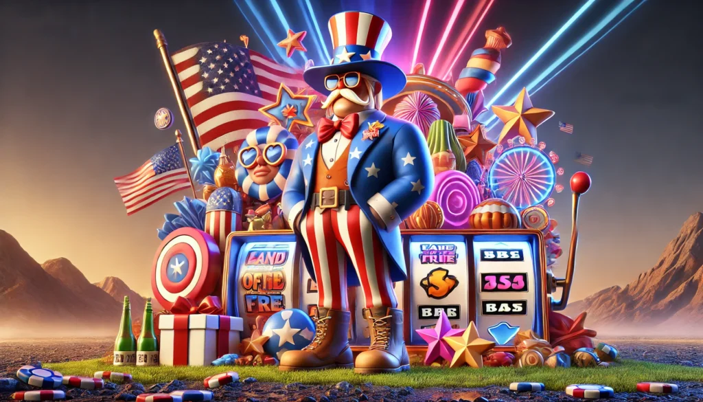 Game Land Of The Free Nolimit City Dengan Fitur Unik Dan Humor Satir