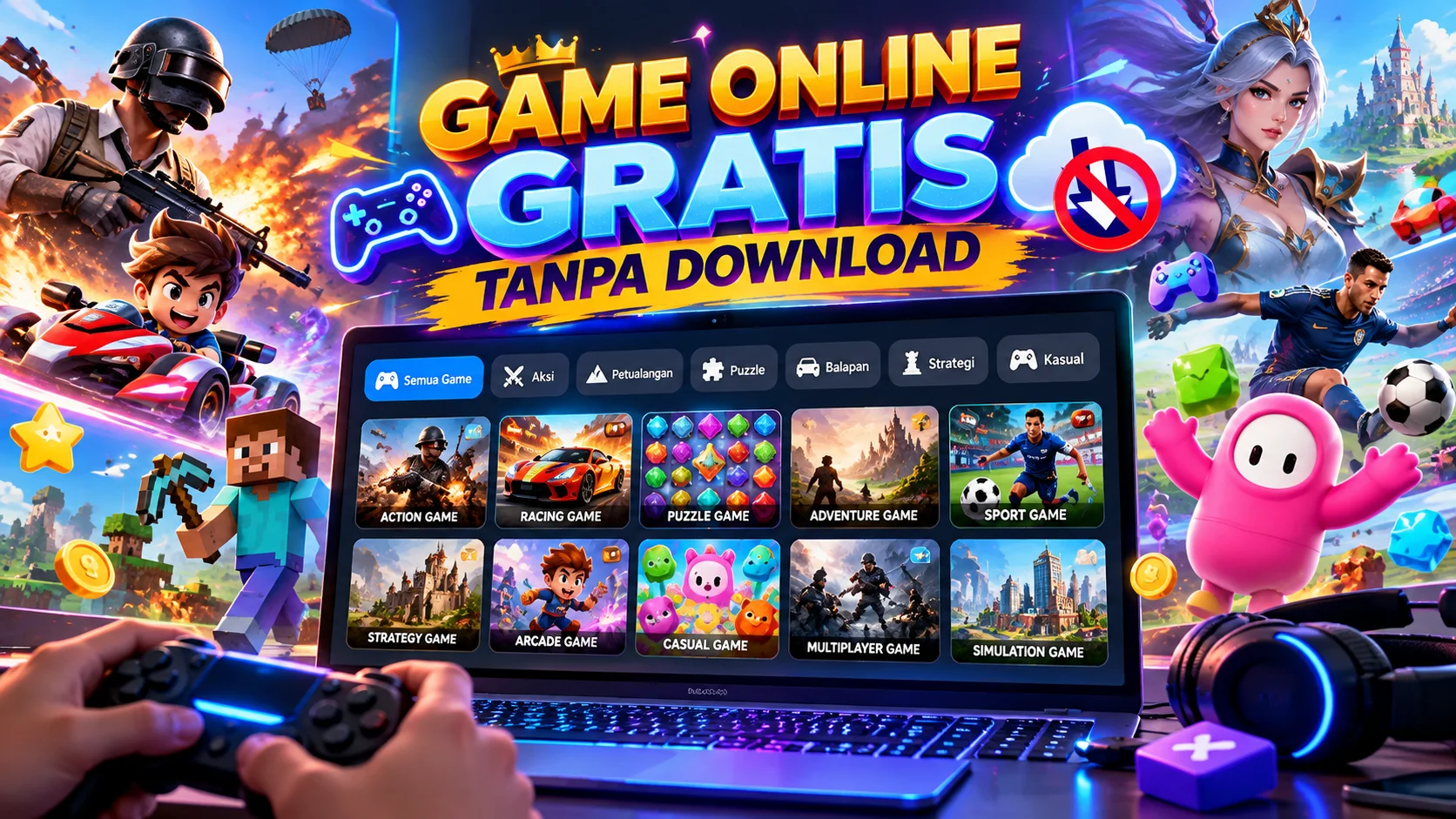 Game Online Gratis Tanpa Download Makin Populer di 2026 Ini Pilihan Game Browser PC dan Android yang Seru Dimainkan